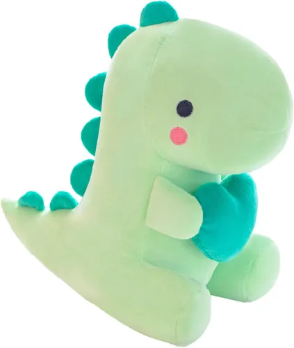 Miniatura 14 de Peluche de dinosaurio de peluche, juguetes lindos de anime, almohada suave de dinosaurio de anime, regalo para niños y niñas, color azul, 10.8 C-blue