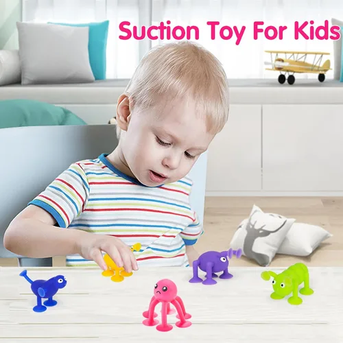 Miniatura 7 de Juguete de Baño con Ventosa para Niños de 3, 4, 5 Años, 10 Piezas de Ventosas de Animales para Bañera para Niños Pequeños, Herramientas para Ventana