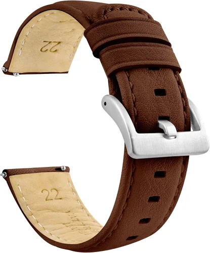 BARTON Correa de reloj de cuero resistente al agua, liberación rápida, elige color y tamaño de la correa, correas de reloj de 0.709in, 0.787in,