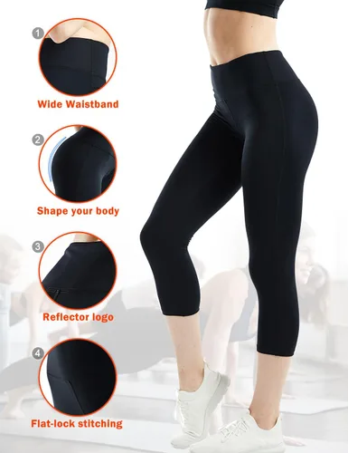 Miniatura 4 de COOLOMG Leggings de yoga para mujer, mallas para correr, leggings de tiro bajo, para entrenamiento, gimnasio, con bolsillos ocultos