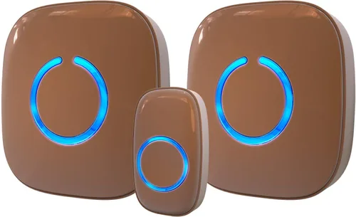 Timbre inalámbrico de SadoTech – Kit de timbres y timbres impermeables inalámbricos – Rango de más de 1000 pies, timbre de 52 tonos, 4 niveles de