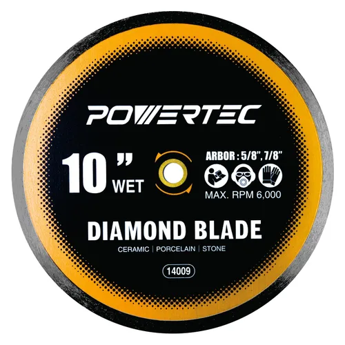 Miniatura 10 de POWERTEC Hojas de sierra de diamante de 4-1/2 pulgadas para amoladora angular, paquete de 5, borde de malla turbo súper fino para cortar porcelana