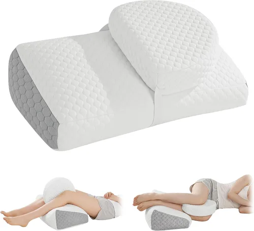 ROYALAY Almohada ajustable para aliviar la ciática para dormir, almohada de espuma viscoelástica para piernas para dolor de cadera mientras duermes,