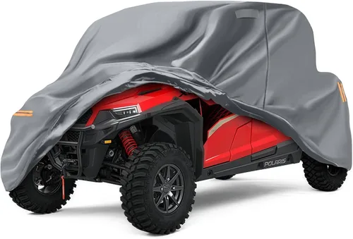 Miniatura 14 de Funda impermeable UTV compatible con Can-am Defender de 2 plazas, 6 capas para todo tipo de clima, con rejillas de ventilación, cremallera de puerta