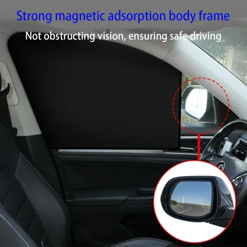 Miniatura 4 de 2 parasoles para ventana de automóvil, privacidad para automóvil, 100% bloque de luz de automóvil, parasol para ventana lateral que se mantiene