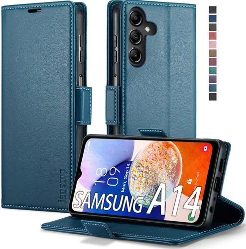 Miniatura 30 de Funda para Samsung Galaxy A13 5G, Samsung Galaxy A13 5G con tarjetero [bloqueo RFID] atril magnético, funda de cuero con tapa para Samsung Galaxy