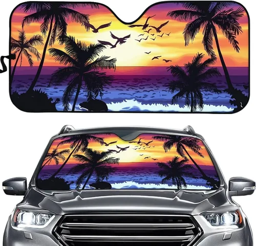 Miniatura 9 de Clohomin - Parasol para parabrisas de coche, bloquea los rayos UV, protector de visera, parasol para mantener tu vehículo fresco, ajuste universal