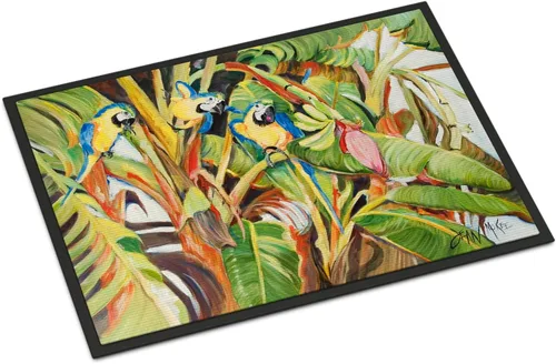 Miniatura 99 de Caroline's Treasures JMK1017JMAT - Tapete de caza de rana garza azul, 24 x 36 pulgadas, tapete para puerta delantera, interior y exterior