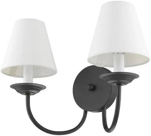 Miniatura 4 de Livex Lighting 5272-04 Mendham - Aplique de pared con 2 luces, negro, blanco