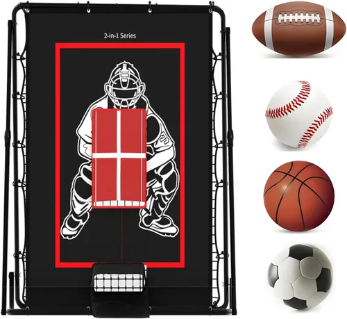 Miniatura 8 de 2-in-1 Baseball Pitching and Rebound Net, Trainer and Return Screen for Pitching Practice