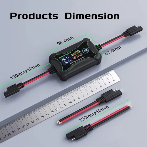 Miniatura 5 de Bateria Power Controlador de carga solar MPPT de 10 amperios y 12 voltios, controlador de panel solar portátil inteligente, regulador solar