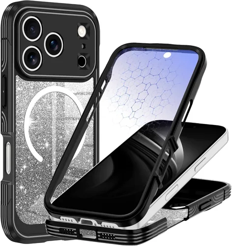 Miniatura 23 de Hekodonk Funda para iPhone 15 Pro Max, compatible con Magsafe [protector de pantalla de vidrio templado integrado y protección de lente de cámara]