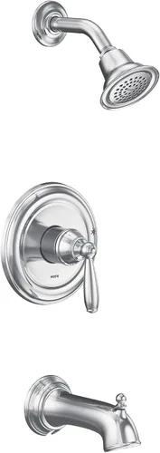 Miniatura 3 de Moen UT2153EPBN Brantford M-CORE Serie 2 - Kit de molduras para bañera y ducha con 1 mango, requiere válvula, níquel cepillado