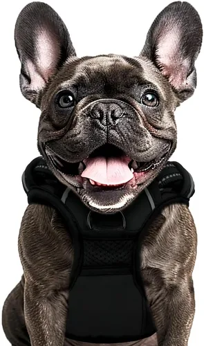 Buddy's Best Arnés para perro, arnés sin tirones para mascotas, con 2 clips para correa, arnés ajustable suave acolchado reflectante de seguridad
