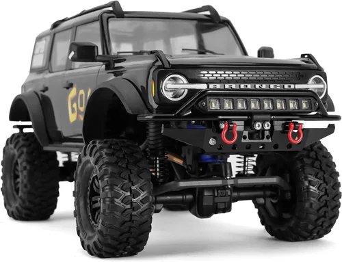 Miniatura 4 de INJORA Parachoques delantero de aluminio CNC para 1/18 RC Crawler TRX4M Bronco Upgrade (4M-43)