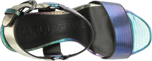 Miniatura 5 de Karl Lagerfeld Paris Sandalias de cuero Cieone con punta abierta para mujer