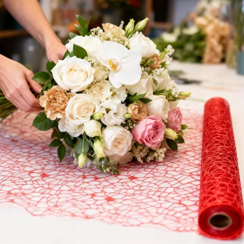 Miniatura 5 de KEPYDRMTF Papel Coreano para Flores de 42cm*5Yardas, Papel de Regalo Coreano Negro, Papel de Regalo Floral de Malla de Perla (Negro)