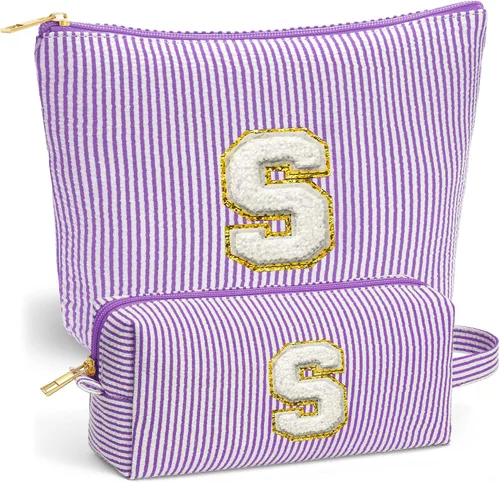 Miniatura 11 de Set de Bolsos de Maquillaje de Viaje - Bolso Inicial de Aseo de Viaje, Bolso de Cosméticos Portátil Bolso de Maquillaje de Viaje con Artículos Azul