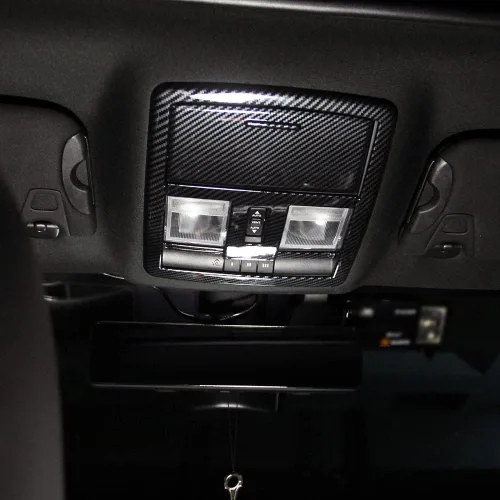 Miniatura 6 de Cubierta de fibra de carbono para lámpara de lectura, cubierta de bisel, compatible con Dodge Challenger 2015-2020