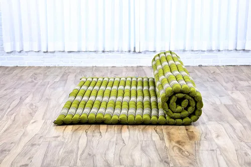 Miniatura 7 de Leewadee - Colchón de suelo plegable - Futón japonés enrollable - Alfombra de tatami de triple pliegue - Cama de piso para invitados - Colchón