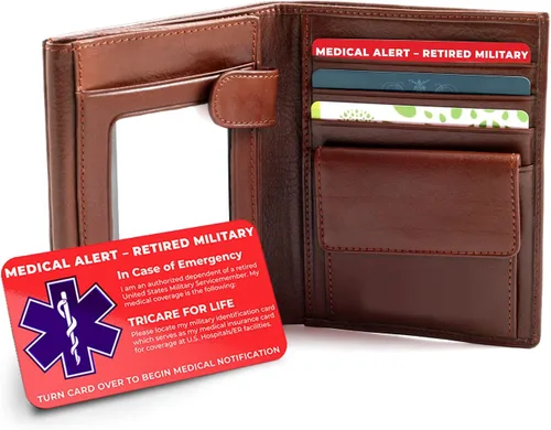 Miniatura 5 de Tarjeta de alerta médica militar retirada de Estados Unidos - Solo dependientes militares - Información de contacto médico de emergencia