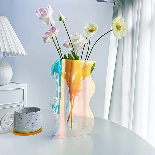 Miniatura 9 de Jarrón de acrílico para brochas de maquillaje, elegante y moderno diseño contemporáneo para decoración de boda en el hogar, oficina, boda