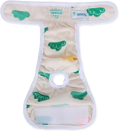 Miniatura 2 de Teamoy – Pañales lavables para perros hembras, reutilizables, súper absorbentes y cómodos Flamingo+ Cloud+ Verde+ Rosa (4 piezas)