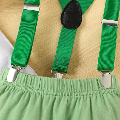 Miniatura 7 de Conjunto de ropa de manga corta con tirantes ajustables en Y para bebé, para el primer cumpleaños