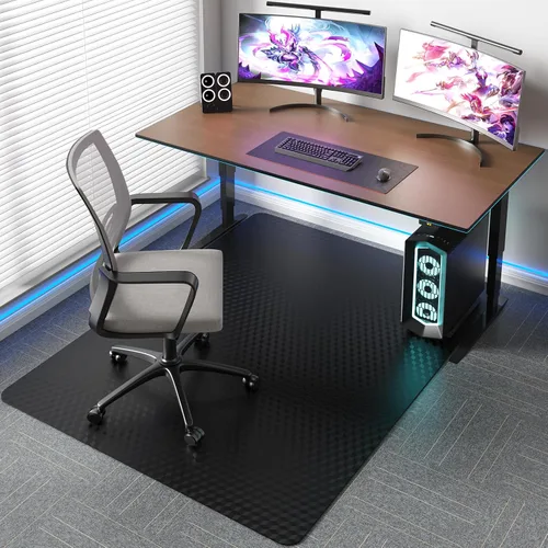 Miniatura 11 de Tydle Tapete para silla para suelos duros, 36 x 48 pulgadas, tapete para silla de oficina para suelos de madera dura, tapete de vinilo