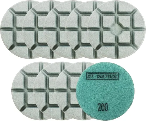 Miniatura 8 de DT-DIATOOL Almohadillas de pulido de diamante para piso, resina de terrazo, diámetro del suelo, grano de 4 pulgadas, 800 unidades, 6