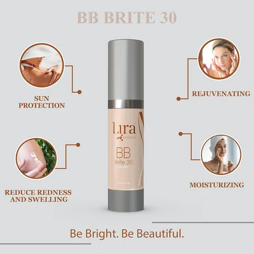 Miniatura 5 de Lira Clinical BB - Crema BB tintada SPF 30 con PSC y vitaminas, cobertura completa, 0.7 onzas líquidas (BB Brite 30)