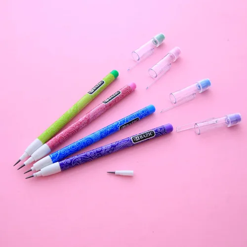 Miniatura 2 de BAZIC - Lápiz multipunto Paisley con borrador sin látex, lápices multipunto sin afilar, escritura suave para dibujar dibujar bocetos (paquete de 8)