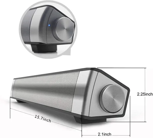 Miniatura 2 de TOPROAD Altavoz Bluetooth, altavoz inalámbrico portátil, altavoz alimentado por USB con sonido HD fuerte, Bluetooth 5.0, micrófono integrado