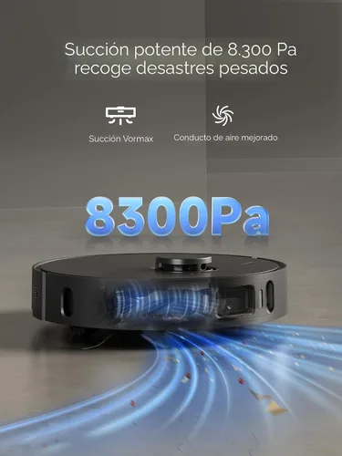 Miniatura 5 de DREAME X30 Ultra Robot Aspirador y Fregona Combo, Succión de 8300Pa, Fregona Extensible y Autolimpiante con Agua de 140°F, Fregona Removible