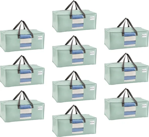 Miniatura 12 de VENO Paquete de 4 bolsas de mudanza resistentes, bolsas de embalaje transparentes para una fácil visibilidad, alternativa a las cajas de mudanza