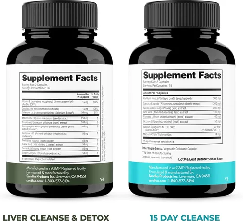 Miniatura 2 de Sandhu's Suplemento de desintoxicación y limpieza intestinal de 15 días para mujeres y hombres Apoya la salud hepática, intestinal y digestiva