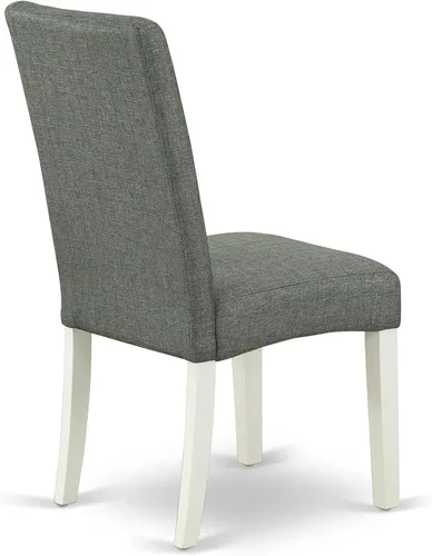 Miniatura 8 de East West Furniture ANDR5-LWH-07 - Juego de comedor de 5 piezas para 4 personas, incluye una mesa de cocina redonda con pedestal y 4 sillas