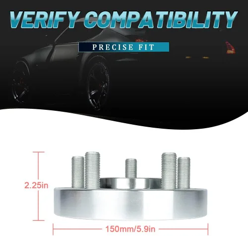 Miniatura 4 de IRONTEK Espaciadores de rueda de 0.197 x 4.500 in, espaciadores centrados de 1 pulgada (diámetro de 2.815 in, pernos de 14 x 1.5) 0.984 in, 5 x 4.5