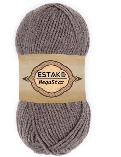 Miniatura 13 de Estako Megastar, 3.52 Oz (100g) de hilo de acrílico 75% y lana 25%, suave, peso grueso voluminoso #5 para crochet y tejer 120 yardas (110m)