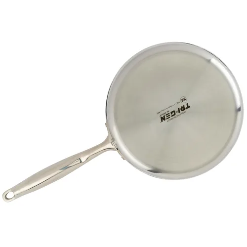 Miniatura 4 de WINCO Sartén para saltear de tres capas, color plateado