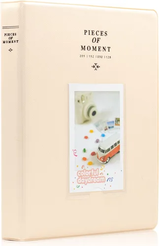Álbum de fotos Ablus pequeño con 128 bolsillos para fotos de cámaras instantáneas Fujifilm Instax Mini 7s 8 8+ 9 25 26 50s 70 90 y tarjetas de Negro