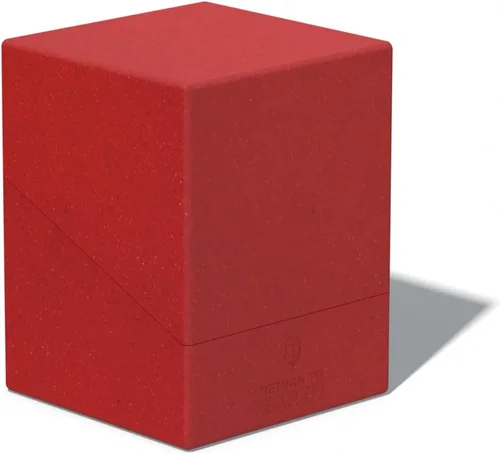 Ultimate Guard RTE Boulder 100+, estuche para 100 tarjetas TCG de doble funda, color rojo, 97% renovable, fabricado en Alemania, almacenamiento