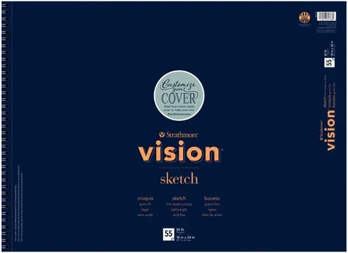 Miniatura 13 de Strathmore Vision Cold Press - Bloc de acuarela de 11 x 15 pulgadas, 140 libras, 30 hojas -62640610