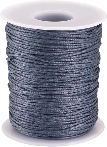 Miniatura 33 de Cordón de algodón encerado de 100 yardas, hilo de algodón trenzado naranja oscuro, cuerda de cuentas trenzada, cuerda para collar, pulsera, collar