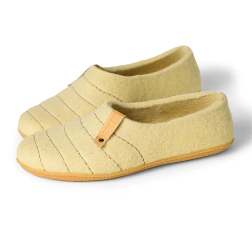 Miniatura 6 de Women's Slippers Natural Boiled Wool Cocoon Woolen Clogs Bright Yellow