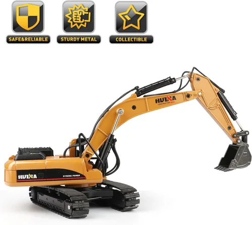Miniatura 2 de 1/50 Scale Diecast Crawler Excavator, Metal Construction Vehicle Models Toys for Kids (Crawler Excavator)