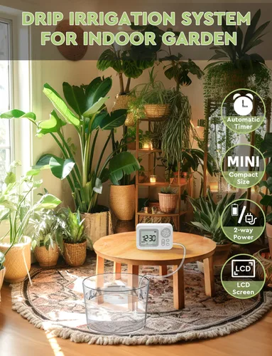 Miniatura 2 de Sistema de Riego Automático [2025 Actualizado], Soporte para 15 Plantas en Maceta para Interior, Riego Automático para Vacaciones, con Temporizador