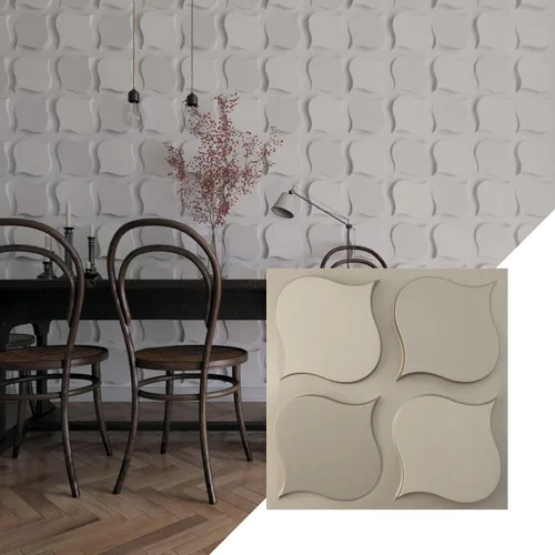 Miniatura 13 de Ekena Millwork WP20X20CVWH 19 5/8 pulgadas de ancho x 19 5/8 pulgadas de alto Clover EnduraWall Decorativo 3D Panel de Pared Cubre 2.67 pies