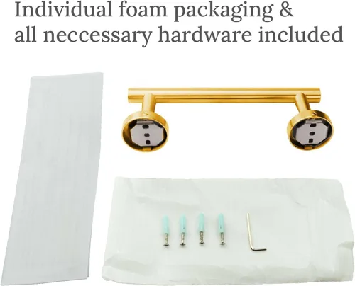 Miniatura 7 de Modket 9 pulgadas de oro cepillado barra de toalla de baño hardware de acero inoxidable 304 montado en la pared toalla de cocina titular paños