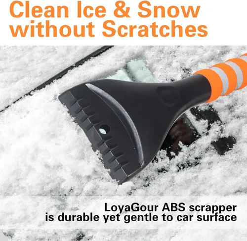Miniatura 6 de Cepillo de nieve y rascador de hielo para parabrisas de automóvil, descongelador de ventana de 26.4 pulgadas para automóvil, SUV y camión, 1 paquete